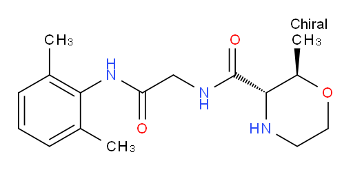 (2R,3S)-N-(2-((2,6-dimethylphenyl)amino)-2-oxoethyl)-2-methylmorpholine-3-carboxamide