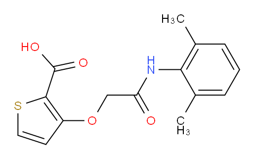 3-(2-((2,6-dimethylphenyl)amino)-2-oxoethoxy)thiophene-2-carboxylic acid