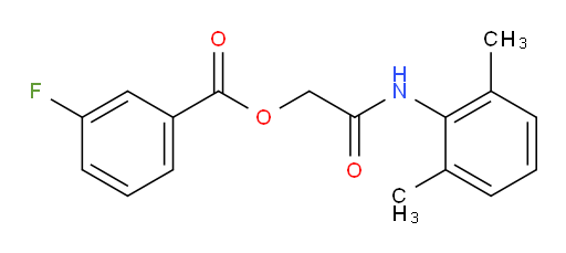 2-((2,6-dimethylphenyl)amino)-2-oxoethyl 3-fluorobenzoate