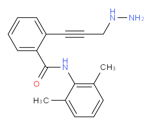 N-(2,6-dimethylphenyl)-2-(3-hydrazinylprop-1-yn-1-yl)benzamide