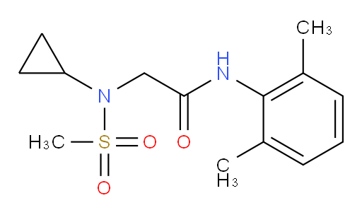 2-(N-cyclopropylmethylsulfonamido)-N-(2,6-dimethylphenyl)acetamide