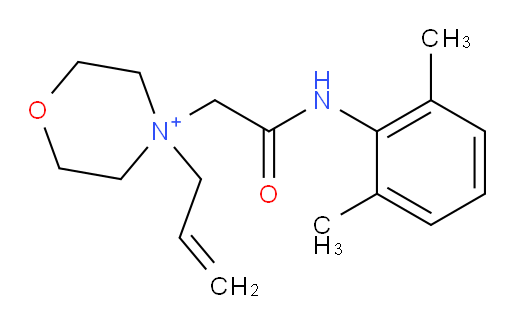 4-allyl-4-(2-((2,6-dimethylphenyl)amino)-2-oxoethyl)morpholin-4-ium