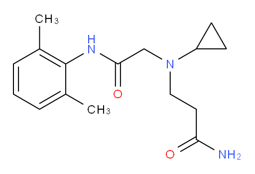 3-(cyclopropyl(2-((2,6-dimethylphenyl)amino)-2-oxoethyl)amino)propanamide