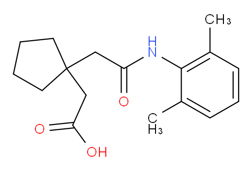 2-(1-(2-((2,6-dimethylphenyl)amino)-2-oxoethyl)cyclopentyl)acetic acid