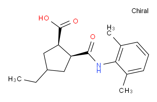 (1R,2S)-2-((2,6-dimethylphenyl)carbamoyl)-4-ethylcyclopentanecarboxylic acid