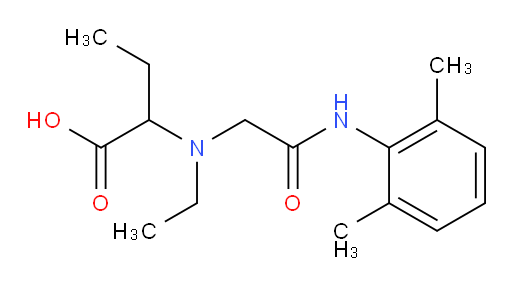2-((2-((2,6-dimethylphenyl)amino)-2-oxoethyl)(ethyl)amino)butanoic acid