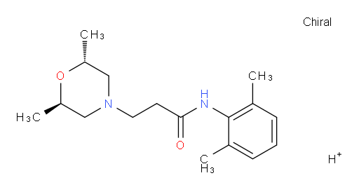 3-((2R,6R)-2,6-dimethylmorpholino)-N-(2,6-dimethylphenyl)propanamide, hydrogen salt