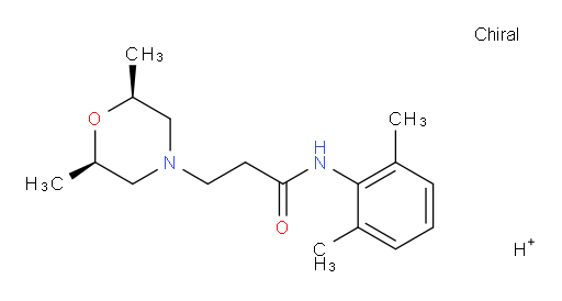 3-((2R,6S)-2,6-dimethylmorpholino)-N-(2,6-dimethylphenyl)propanamide, hydrogen salt