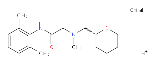 (R)-N-(2,6-dimethylphenyl)-2-(methyl((tetrahydro-2H-pyran-2-yl)methyl)amino)acetamide, hydrogen salt