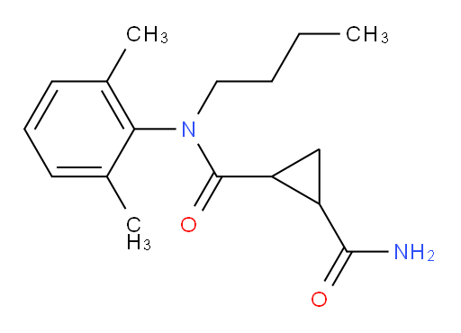 N1-butyl-N1-(2,6-dimethylphenyl)cyclopropane-1,2-dicarboxamide