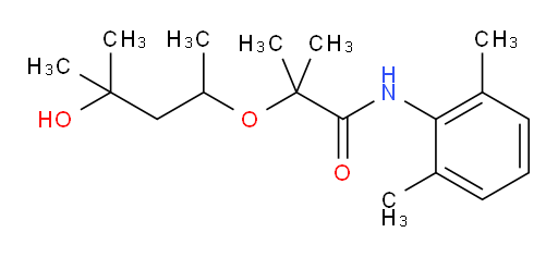 N-(2,6-dimethylphenyl)-2-((4-hydroxy-4-methylpentan-2-yl)oxy)-2-methylpropanamide