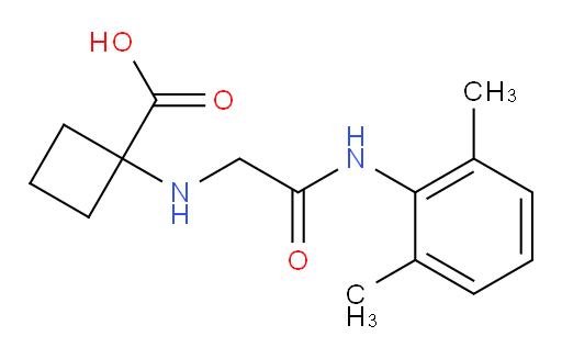1-((2-((2,6-dimethylphenyl)amino)-2-oxoethyl)amino)cyclobutanecarboxylic acid
