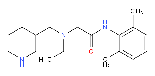 N-(2,6-dimethylphenyl)-2-(ethyl(piperidin-3-ylmethyl)amino)acetamide