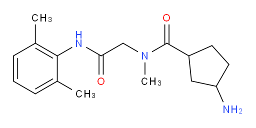 3-amino-N-(2-((2,6-dimethylphenyl)amino)-2-oxoethyl)-N-methylcyclopentanecarboxamide
