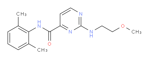 N-(2,6-dimethylphenyl)-2-((2-methoxyethyl)amino)pyrimidine-4-carboxamide