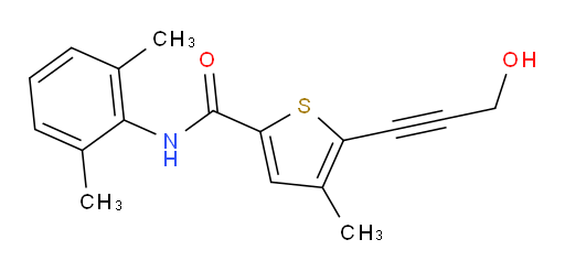 N-(2,6-dimethylphenyl)-5-(3-hydroxyprop-1-yn-1-yl)-4-methylthiophene-2-carboxamide