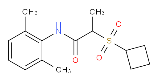 2-(cyclobutylsulfonyl)-N-(2,6-dimethylphenyl)propanamide