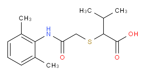 2-((2-((2,6-dimethylphenyl)amino)-2-oxoethyl)thio)-3-methylbutanoic acid