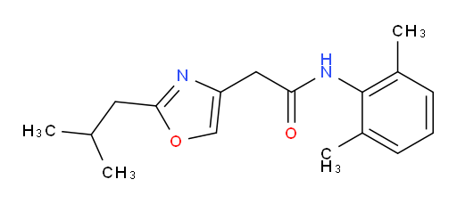 N-(2,6-dimethylphenyl)-2-(2-isobutyloxazol-4-yl)acetamide