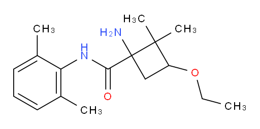 1-amino-N-(2,6-dimethylphenyl)-3-ethoxy-2,2-dimethylcyclobutanecarboxamide