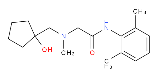 N-(2,6-dimethylphenyl)-2-(((1-hydroxycyclopentyl)methyl)(methyl)amino)acetamide