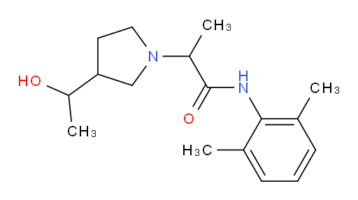 N-(2,6-dimethylphenyl)-2-(3-(1-hydroxyethyl)pyrrolidin-1-yl)propanamide
