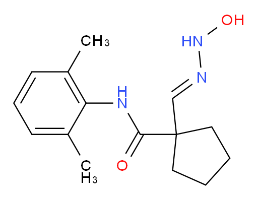 (E)-N-(2,6-dimethylphenyl)-1-((2-hydroxyhydrazono)methyl)cyclopentanecarboxamide