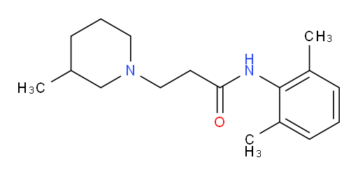 N-(2,6-dimethylphenyl)-3-(3-methylpiperidin-1-yl)propanamide