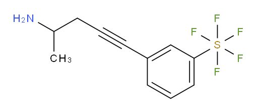 3-(4-aminopent-1-yn-1-yl)(pentafluoromercapto)benzene