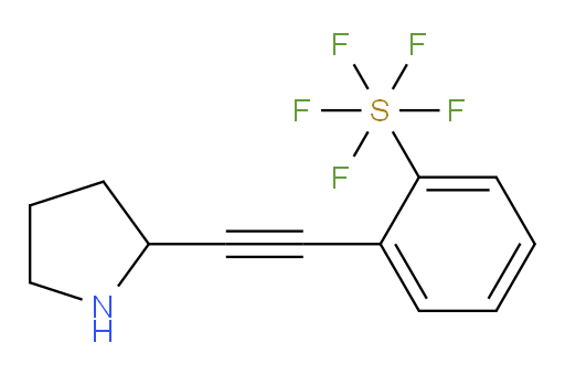 2-(pyrrolidin-2-ylethynyl)(pentafluoromercapto)benzene