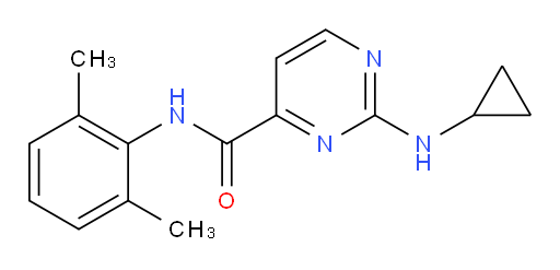 2-(cyclopropylamino)-N-(2,6-dimethylphenyl)pyrimidine-4-carboxamide