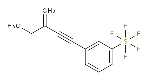 3-(3-methylenepent-1-yn-1-yl)(pentafluoromercapto)benzene