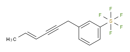 (E)-3-(hex-4-en-2-yn-1-yl)(pentafluoromercapto)benzene