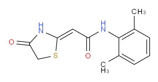 (Z)-N-(2,6-dimethylphenyl)-2-(4-oxothiazolidin-2-ylidene)acetamide