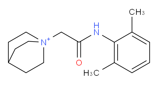 1-(2-((2,6-dimethylphenyl)amino)-2-oxoethyl)quinuclidin-1-ium