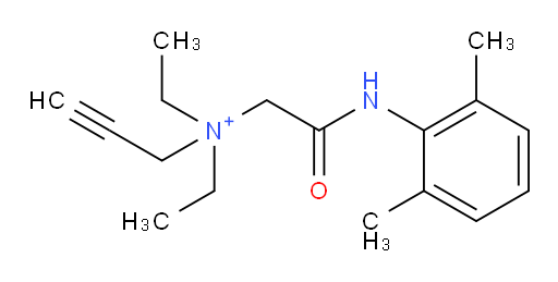 N-(2-((2,6-dimethylphenyl)amino)-2-oxoethyl)-N,N-diethylprop-2-yn-1-aminium