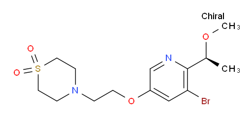 (S)-4-(2-((5-bromo-6-(1-methoxyethyl)pyridin-3-yl)oxy)ethyl)thiomorpholine 1,1-dioxide