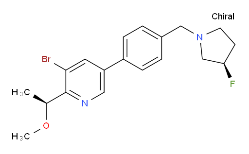 3-bromo-5-(4-(((R)-3-fluoropyrrolidin-1-yl)methyl)phenyl)-2-((S)-1-methoxyethyl)pyridine