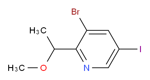 3-bromo-5-iodo-2-(1-methoxyethyl)pyridine