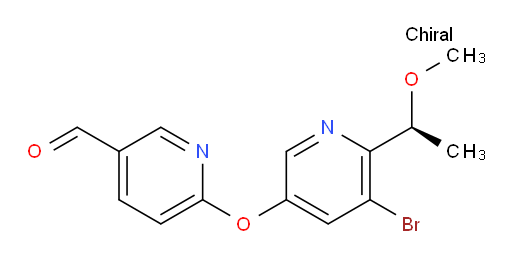 (S)-6-((5-bromo-6-(1-methoxyethyl)pyridin-3-yl)oxy)nicotinaldehyde