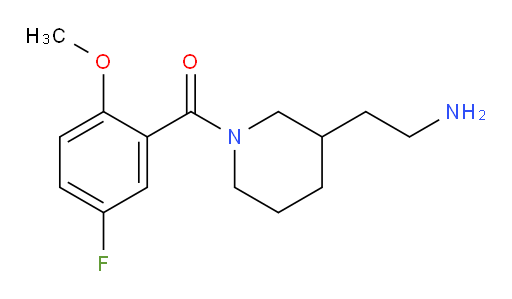 (3-(2-aminoethyl)piperidin-1-yl)(5-fluoro-2-methoxyphenyl)methanone