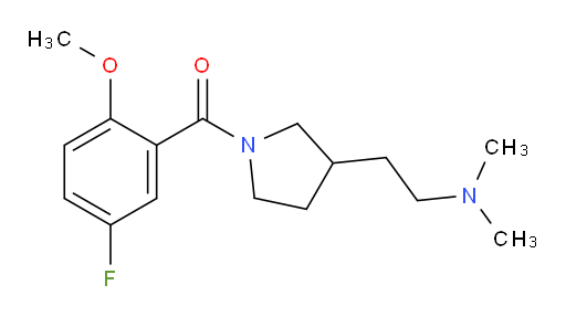(3-(2-(dimethylamino)ethyl)pyrrolidin-1-yl)(5-fluoro-2-methoxyphenyl)methanone