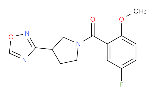 (3-(1,2,4-oxadiazol-3-yl)pyrrolidin-1-yl)(5-fluoro-2-methoxyphenyl)methanone