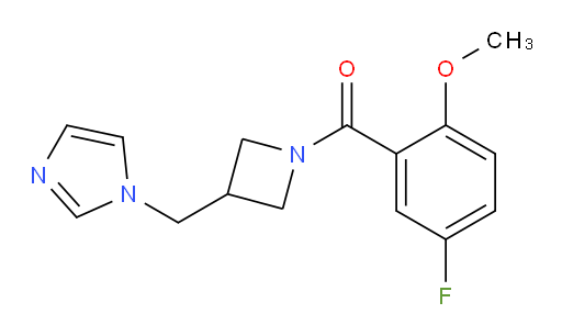 (3-((1H-imidazol-1-yl)methyl)azetidin-1-yl)(5-fluoro-2-methoxyphenyl)methanone