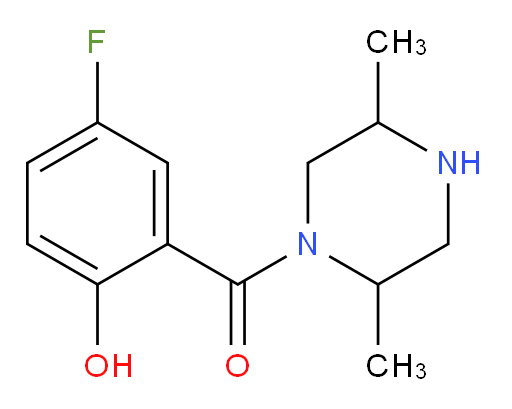 (2,5-dimethylpiperazin-1-yl)(5-fluoro-2-hydroxyphenyl)methanone