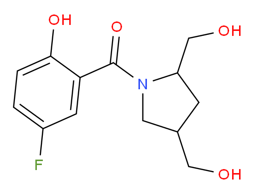 (2,4-bis(hydroxymethyl)pyrrolidin-1-yl)(5-fluoro-2-hydroxyphenyl)methanone