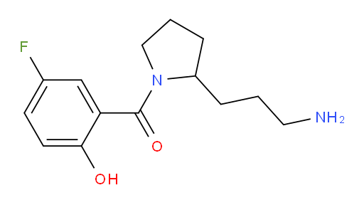 (2-(3-aminopropyl)pyrrolidin-1-yl)(5-fluoro-2-hydroxyphenyl)methanone