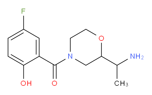 (2-(1-aminoethyl)morpholino)(5-fluoro-2-hydroxyphenyl)methanone