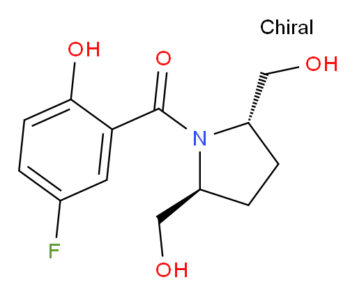 ((2S,5S)-2,5-bis(hydroxymethyl)pyrrolidin-1-yl)(5-fluoro-2-hydroxyphenyl)methanone