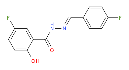 (E)-5-fluoro-N'-(4-fluorobenzylidene)-2-hydroxybenzohydrazide